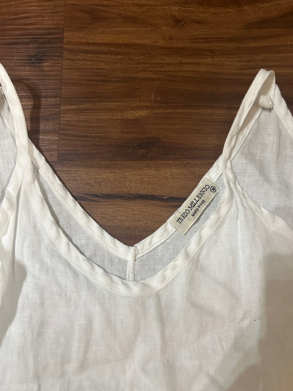 Zizo Milenio White Linen Swim Coverup Tank